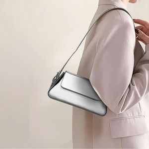 Chrome shoulder bag  - Silver